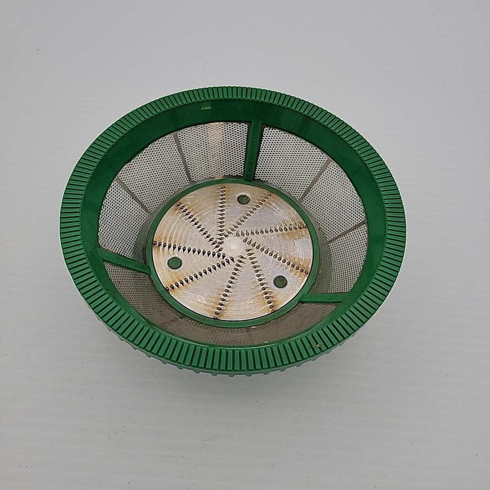 Juiceman Jr Juicer JM-1 Replacement Parts Strainer Blade Basket Green Silver